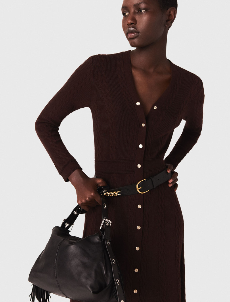 Knit midi dress with buttons 5