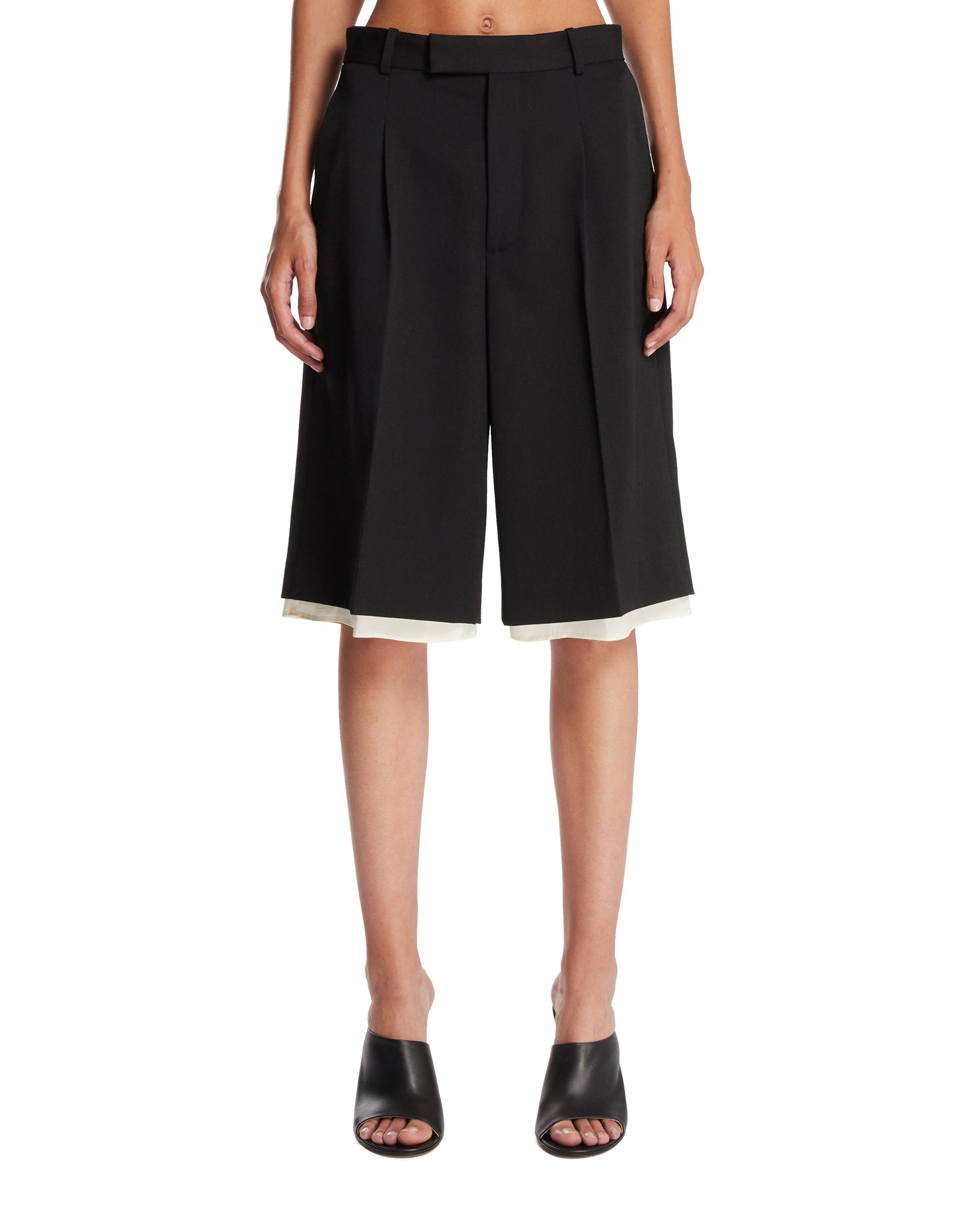 Black Shorts With Lining - 1