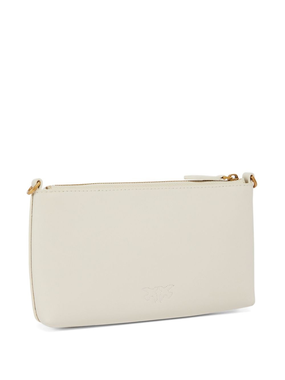 logo-embossed leather clutch - 2