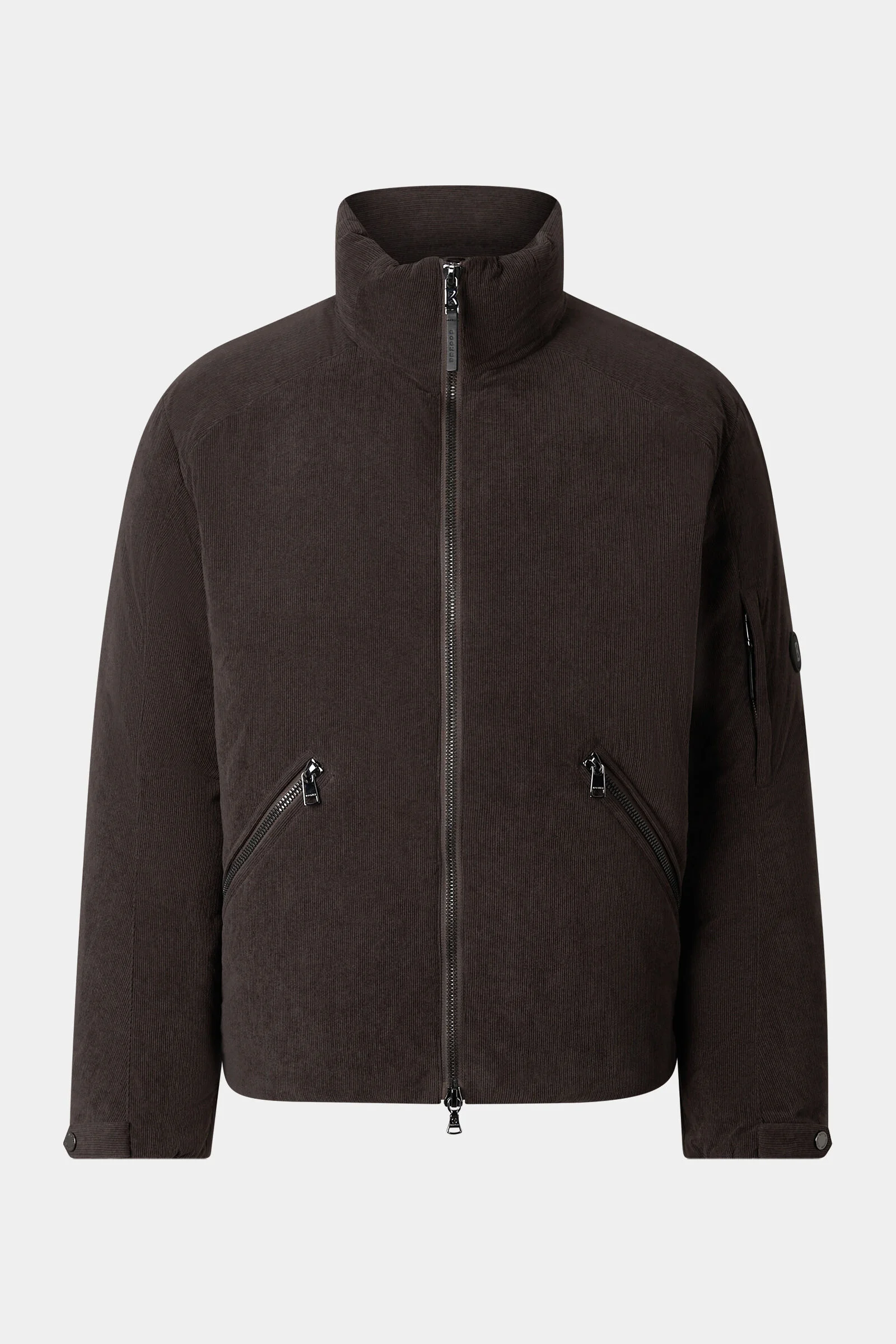 Bert Corduroy Down Jacket in Coffee - 1