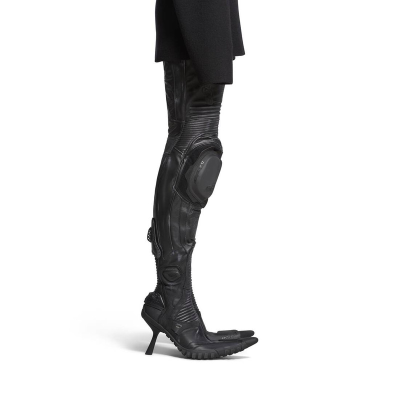 Women's Biker 90mm Over-the-knee Boot in Black 8