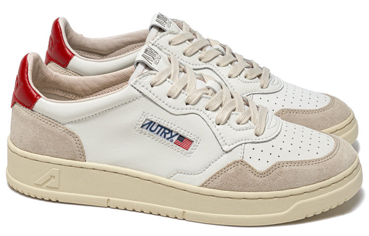 Autry Medalist Low 'White Suede Red' AULM-LS43 - 2