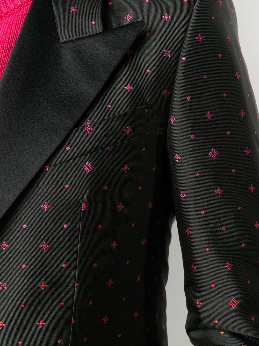 logo-print blazer - 5