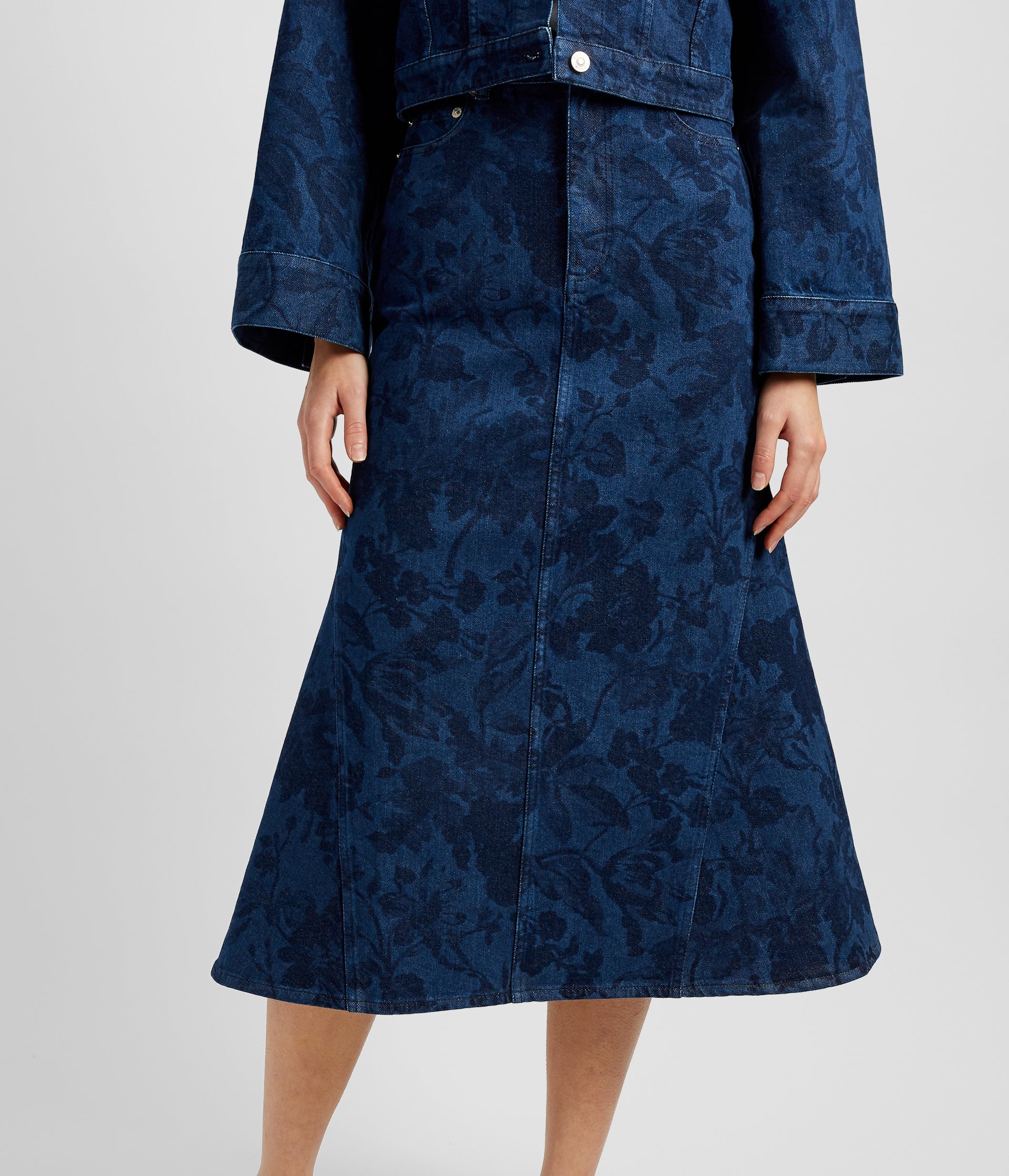 MIDI DENIM SKIRT - 5