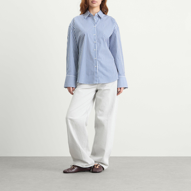 GOOD AMERICAN Good American Poplin Oversized Shirt outlook