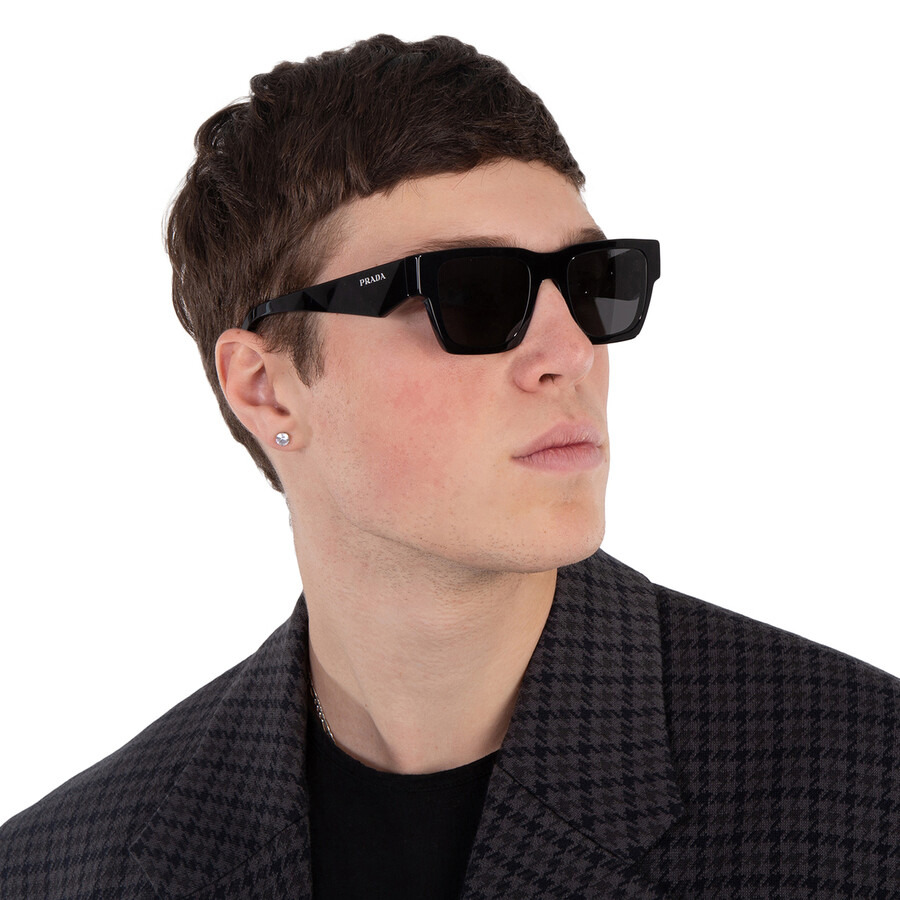 Prada Grey Square Men's Sunglasses PR A06S 16K08Z 50 - 2
