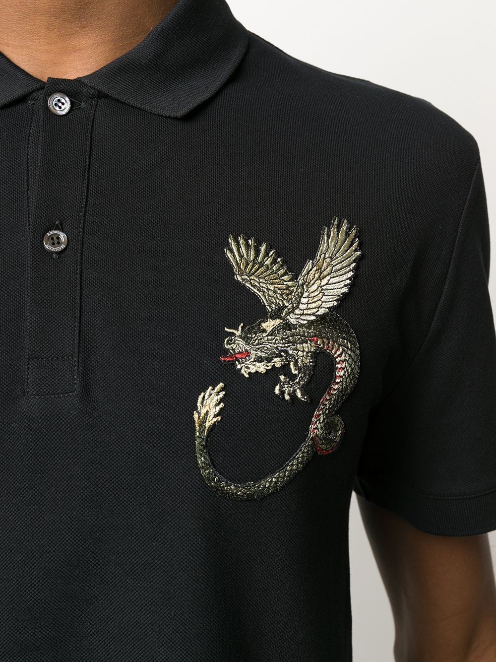 dragon patch polo shirt - 5