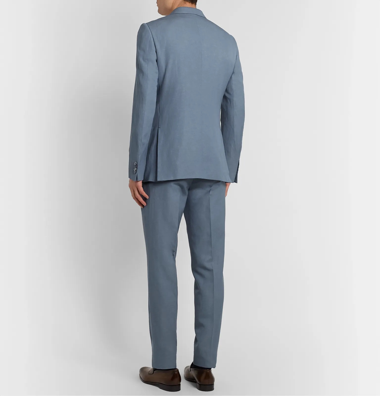 Slim-Fit Wool and Linen-Blend Suit - 4