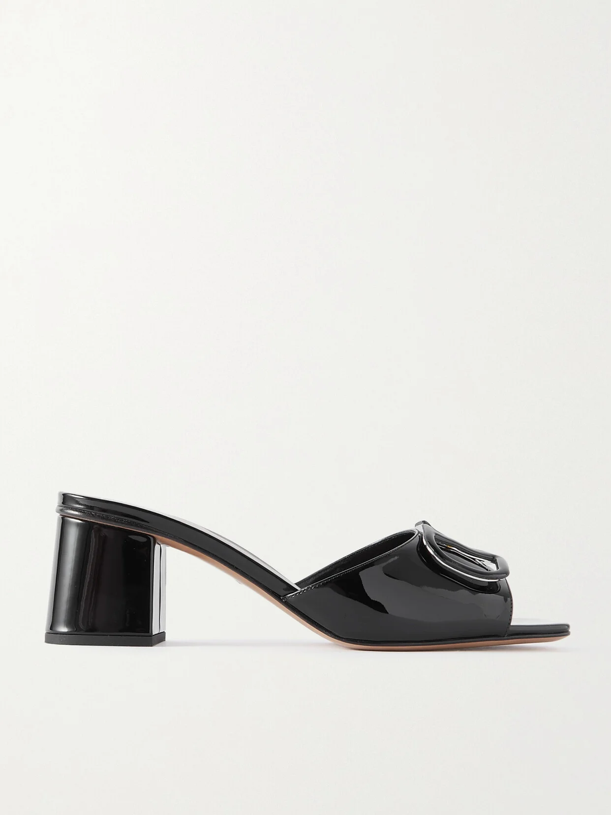 Vlogo Embellished Patent-leather Mules - 1