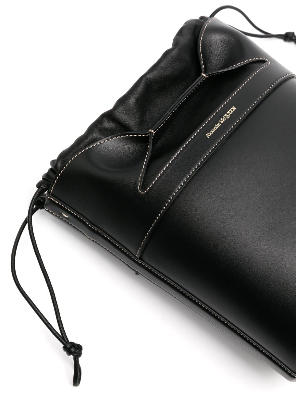 logo-stamp leather bucket bag - 4