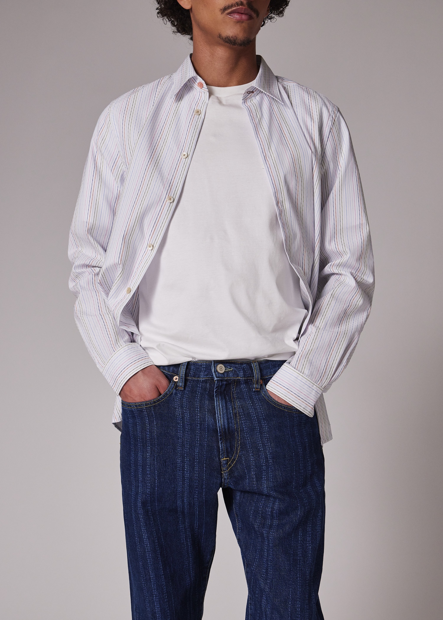Relaxed Tapered-Fit Laser Stripe Jeans - 3