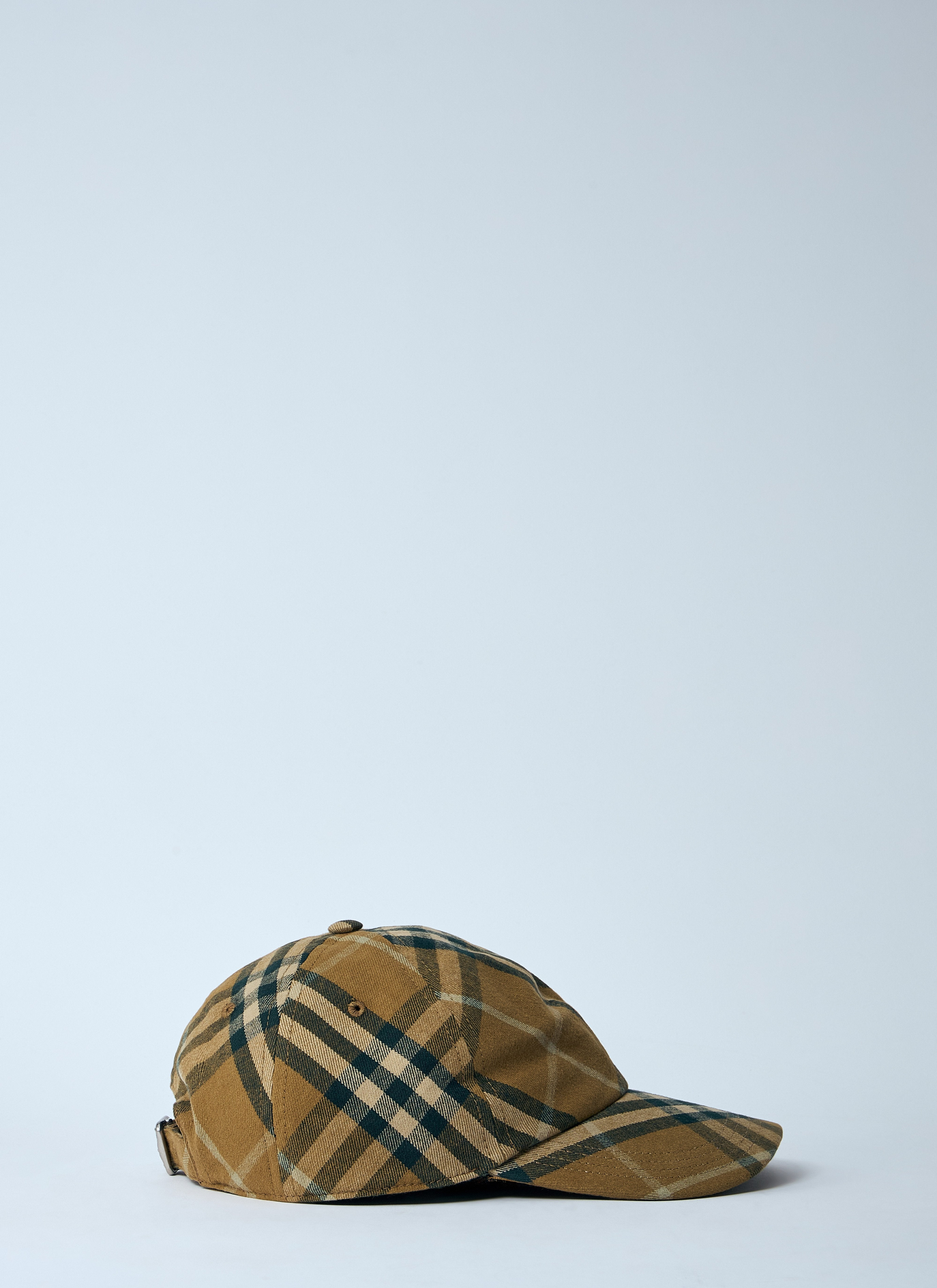 Burberry Men Check Cotton Baseball Cap - 3