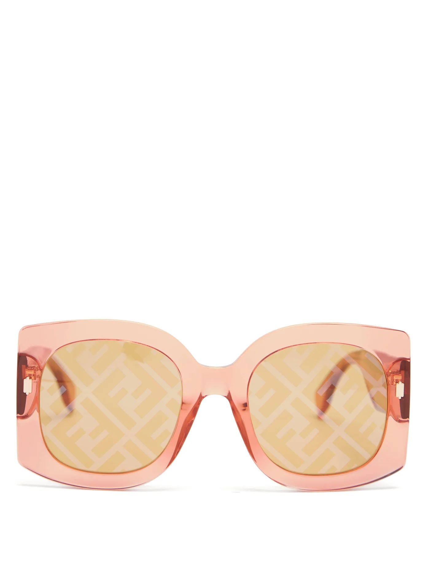 FF-logo square acetate sunglasses - 1