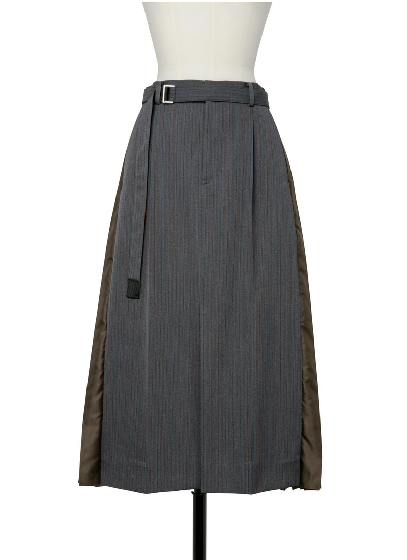 Stripe Doeskin Skirt 1