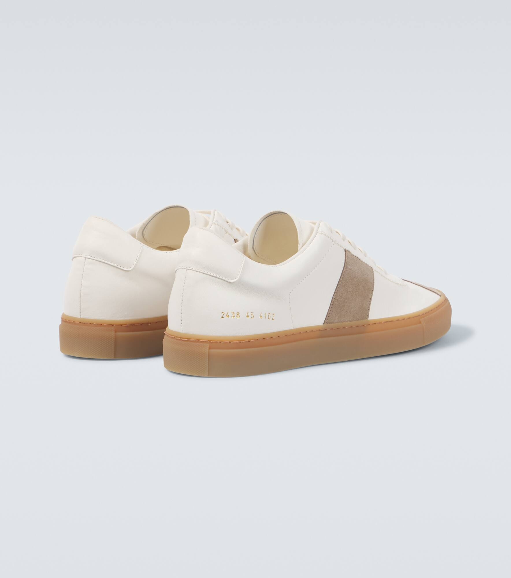 Tennis suede-trimmed leather sneakers - 6