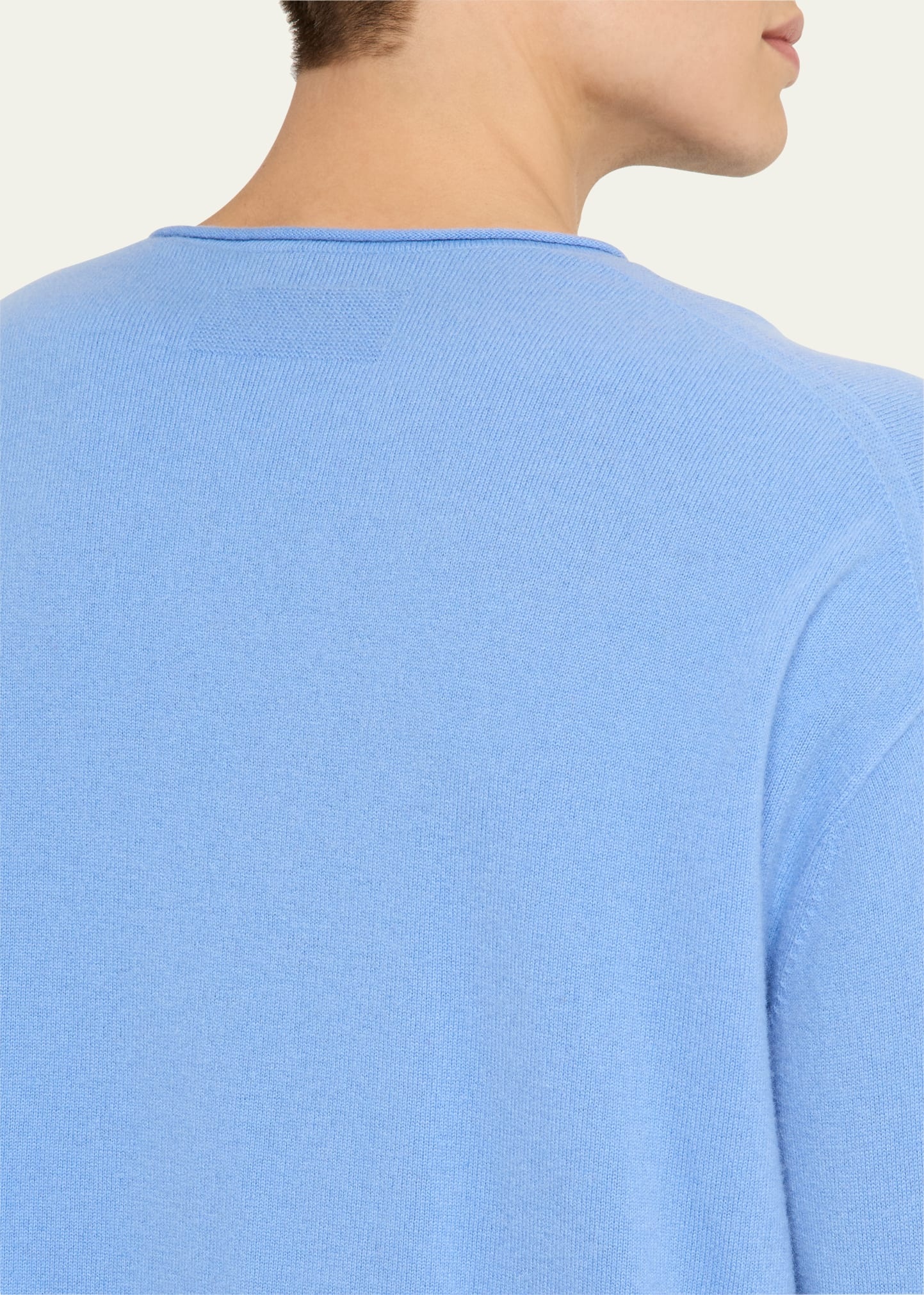 Men's Oversized Roll Cashmere Sweater - 5