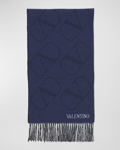 Valentino V-Logo Signature Cashmere & Wool Scarf outlook