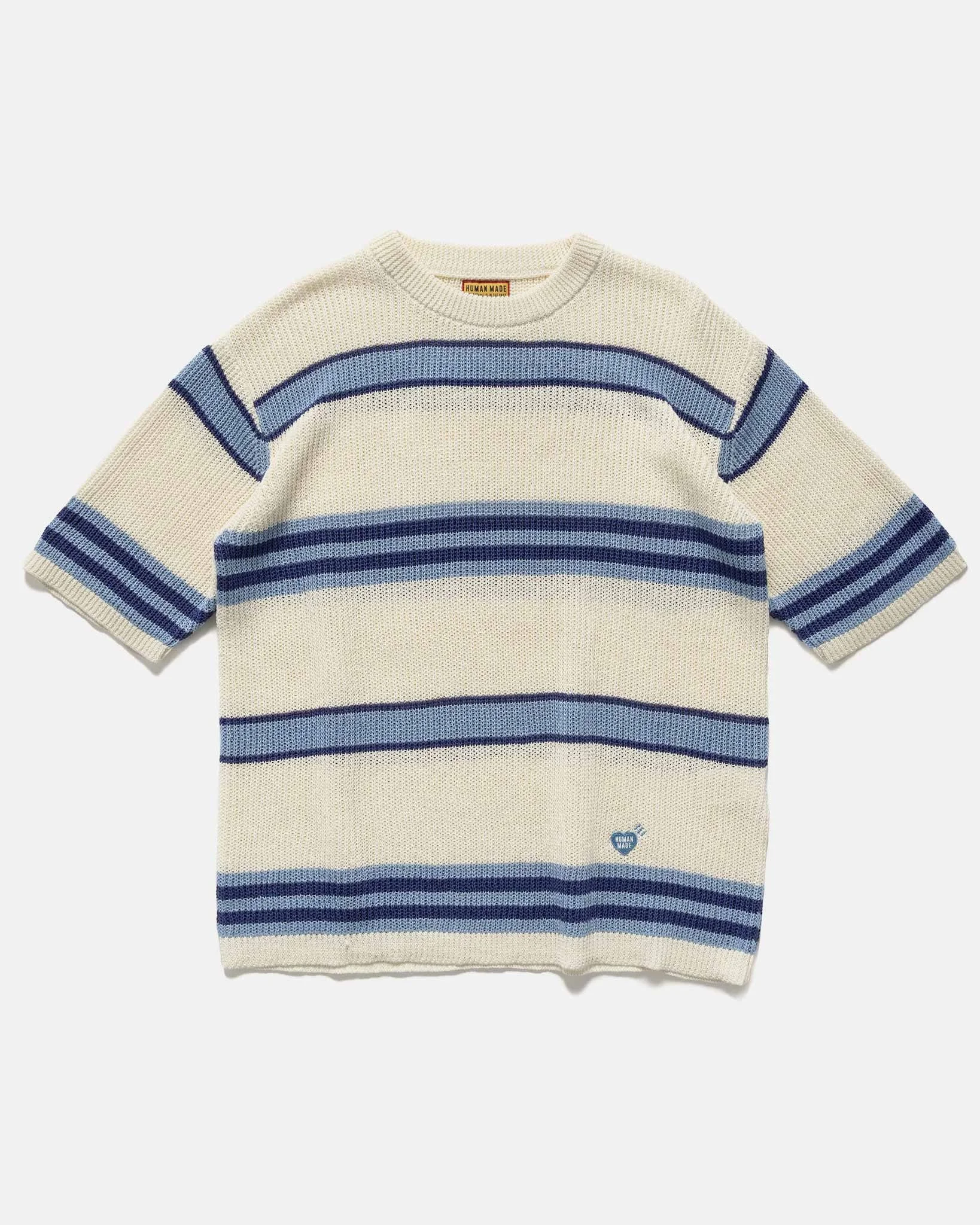 Striped S/S Knit Blue - 1