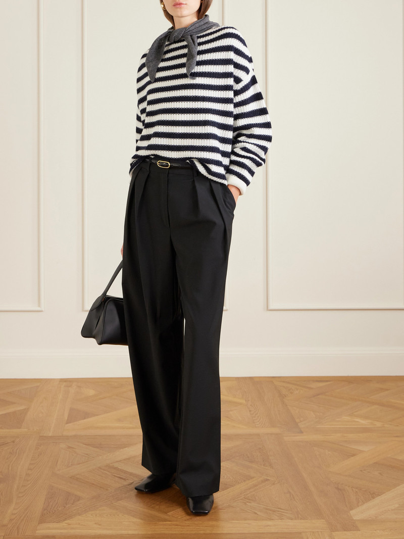 Allude Striped Cotton And Cashmere-blend Sweater outlook