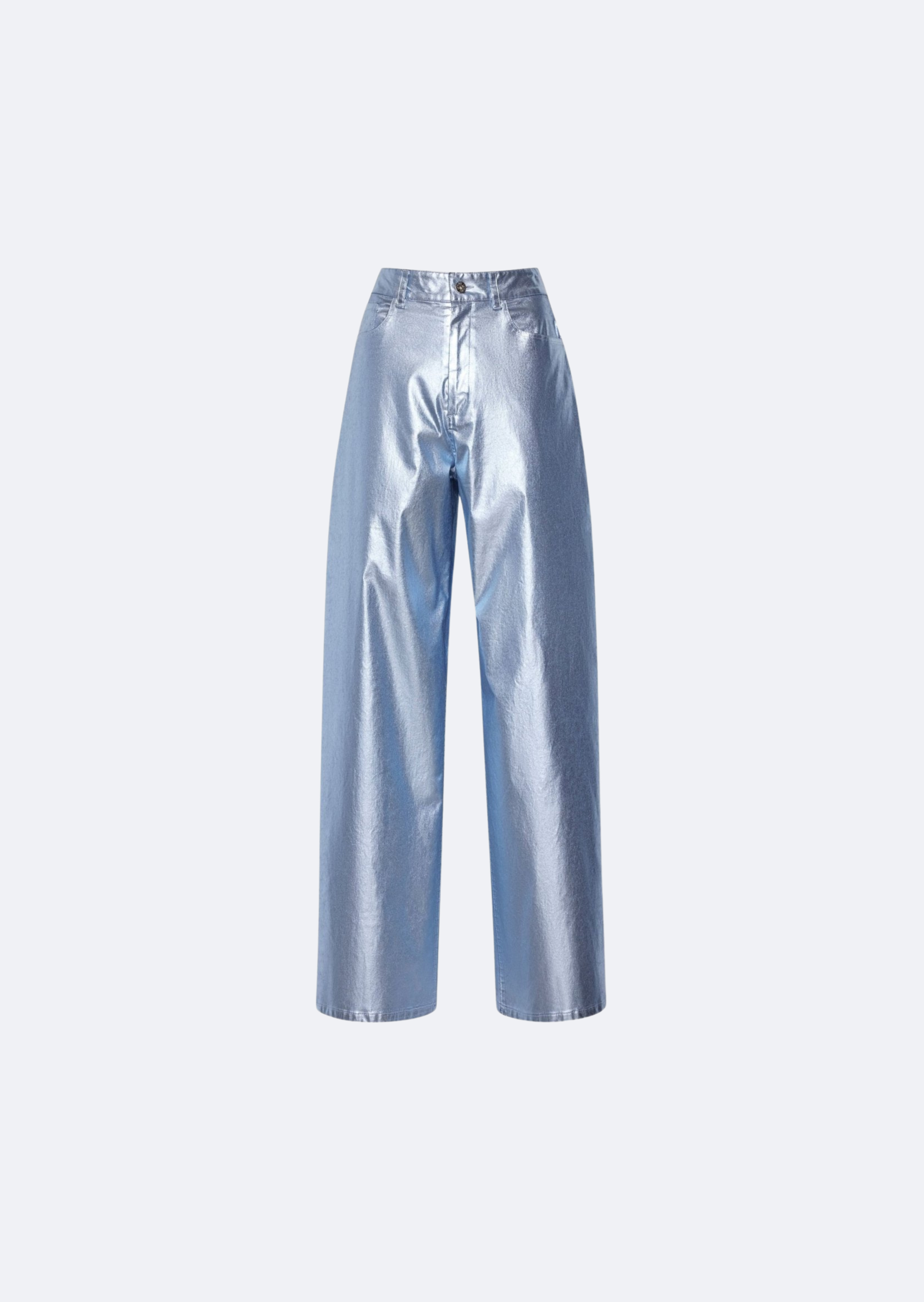 Metallic Denim Slouchy Pant - 1