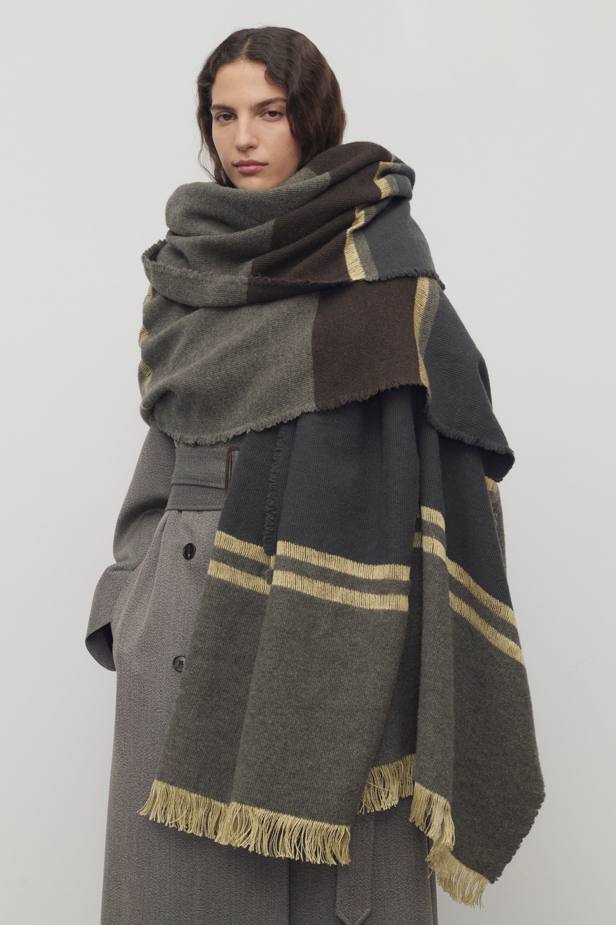Cuarto Scarf in Linen, Wool and Cashmere - 4