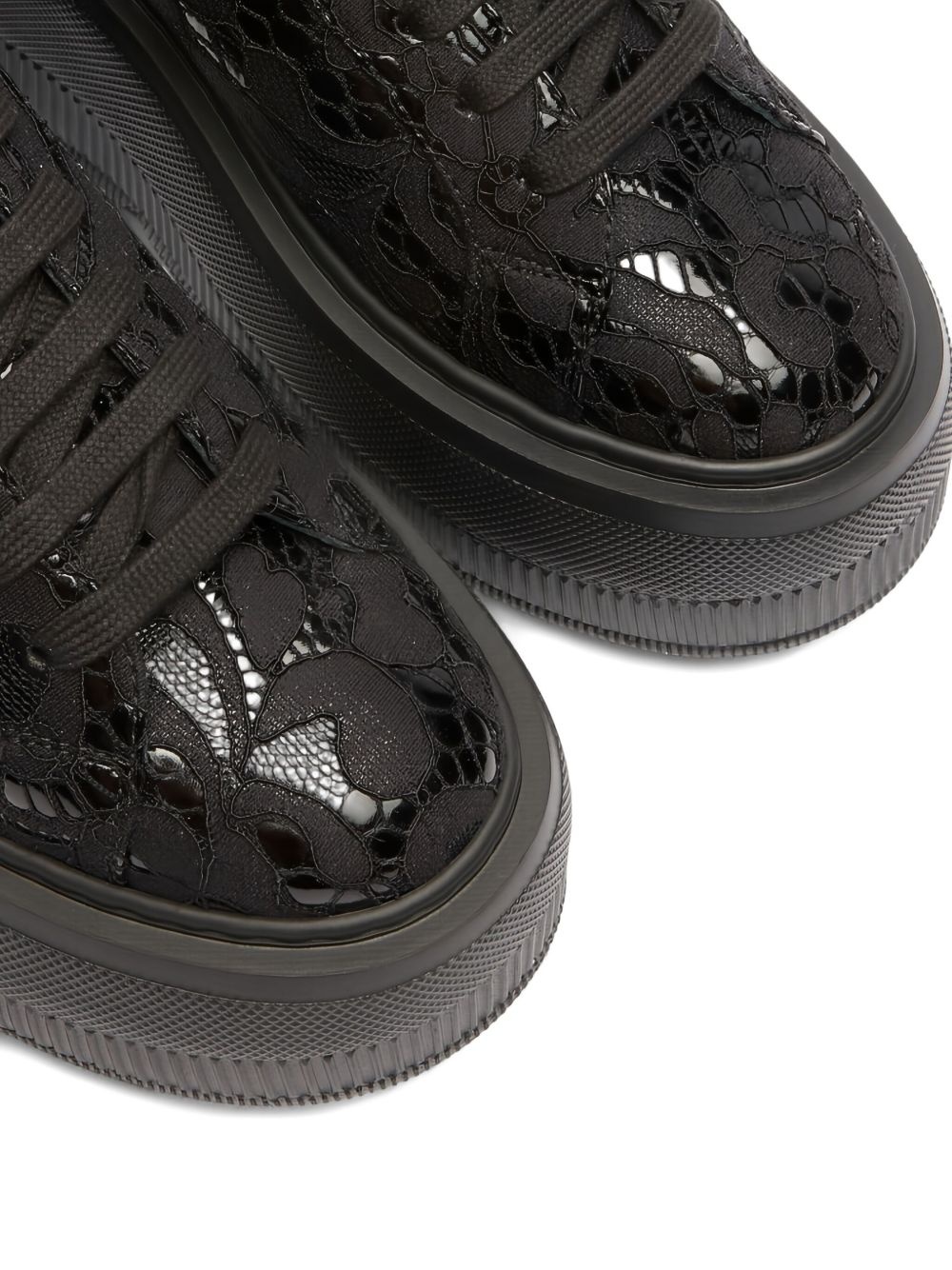 lace platform sneakers - 5