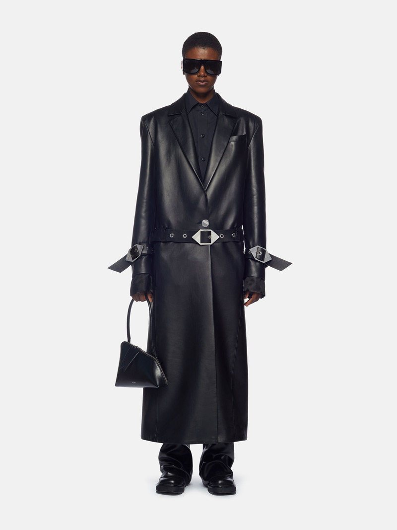THE ATTICO BLACK LONG COAT outlook