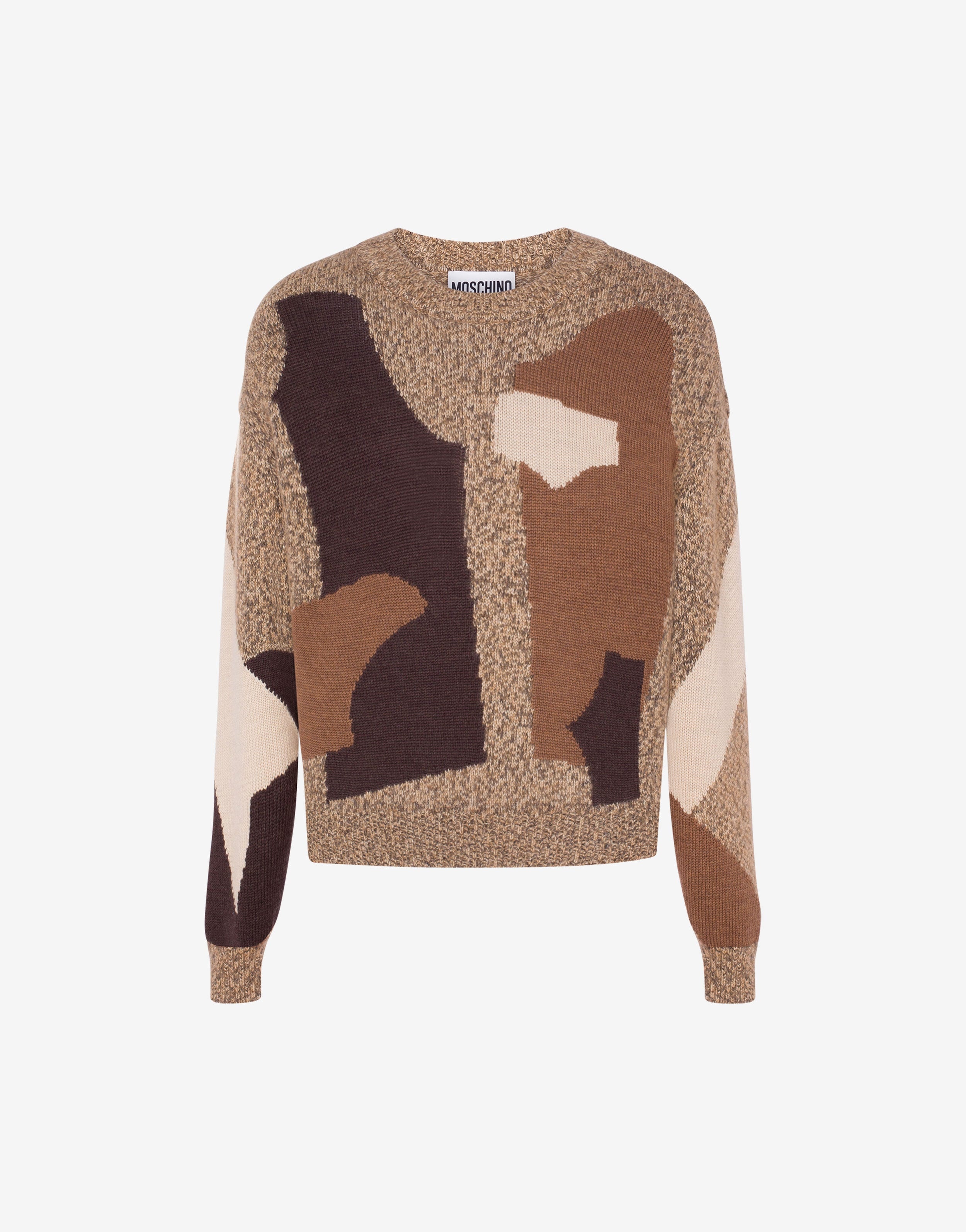 PATCHWORK ALPACA AND COTTON JUMPER - 1