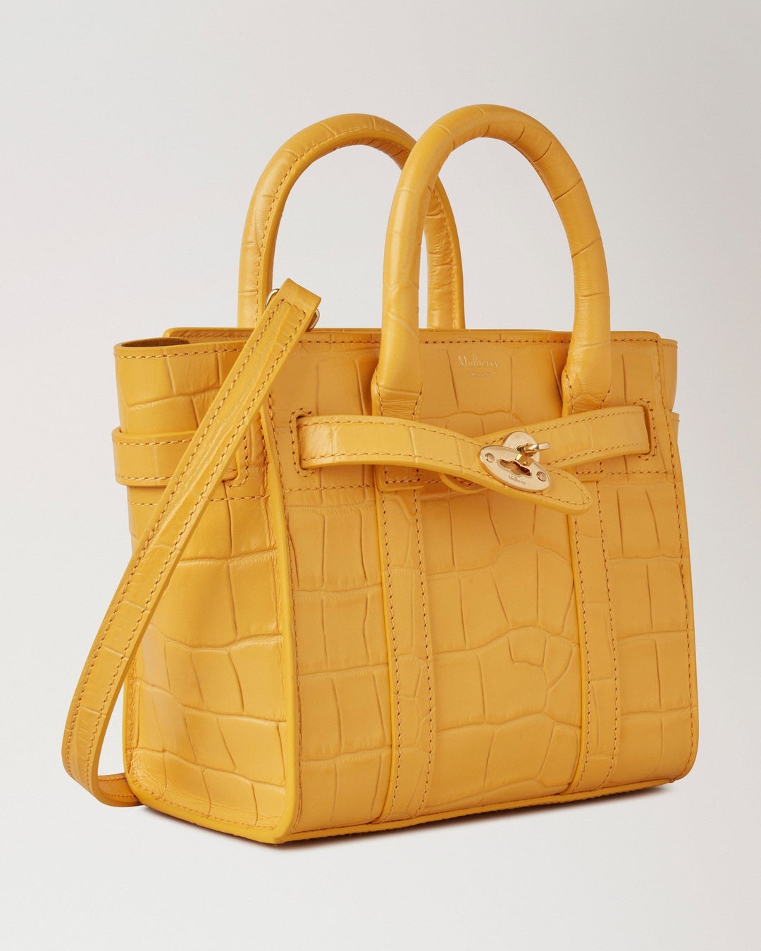 Micro Zipped Bayswater Yellow Matte Small Croc - 3