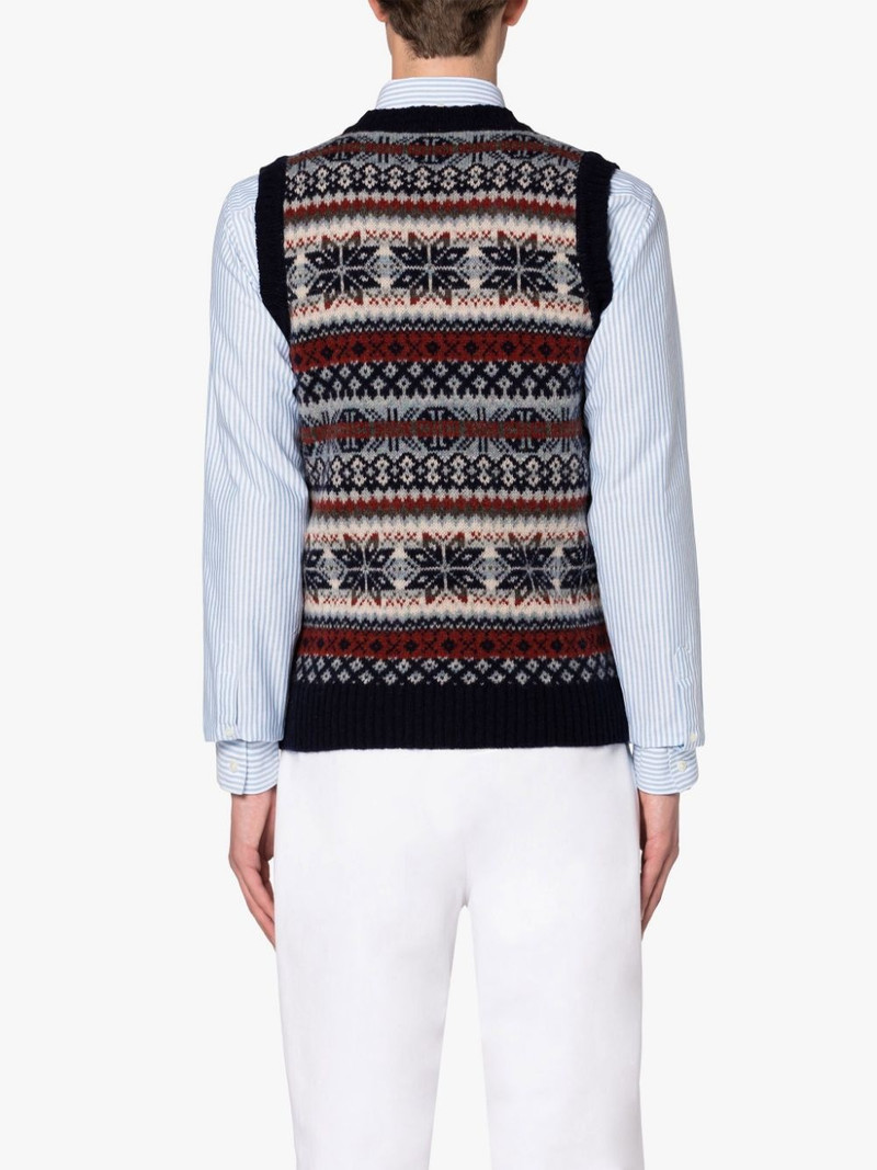 BURN TANK NAVY WOOL FAIR ISLE VEST 4