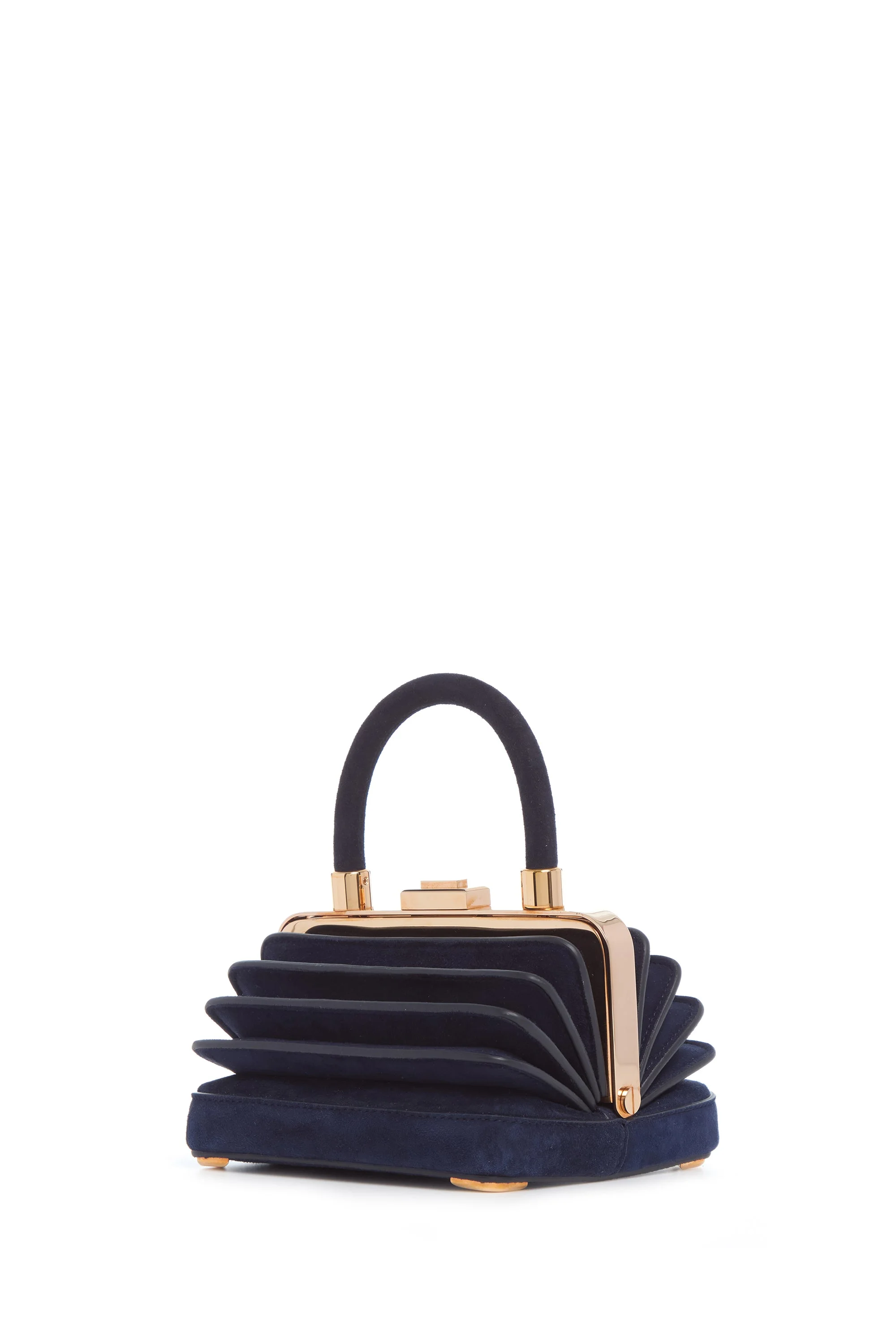 Mini Diana Bag in Navy Suede - 1