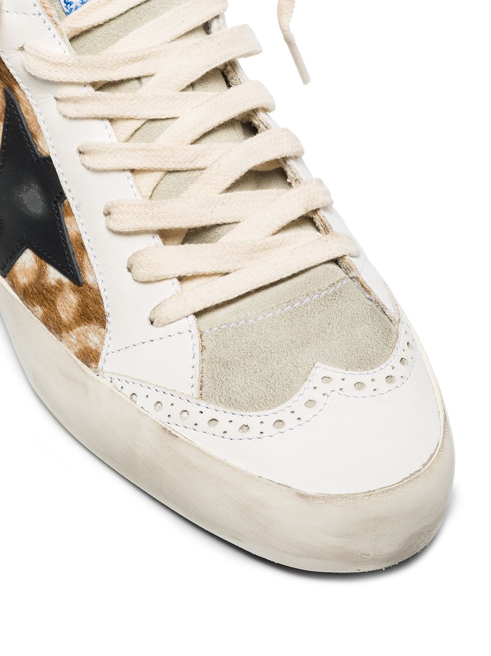 star-patch lace-up sneakers - 4