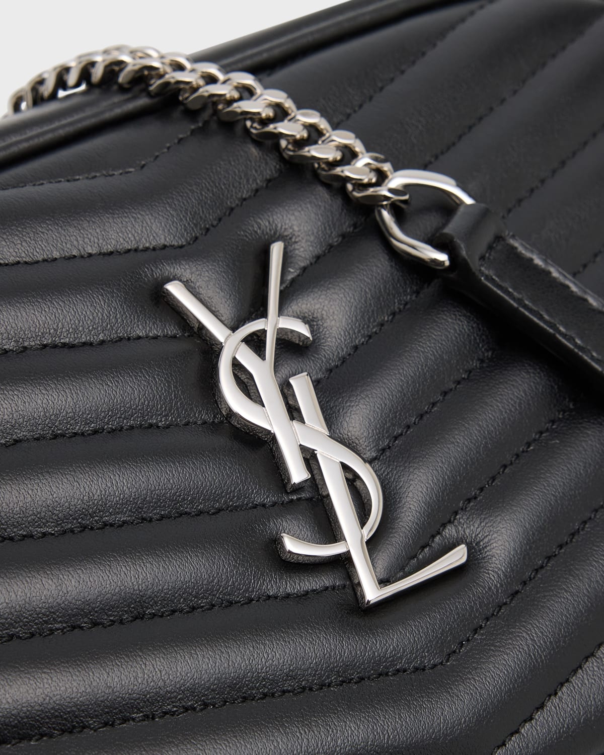 Lou Mini YSL Camera Bag in Smooth Quilted Leather - 8