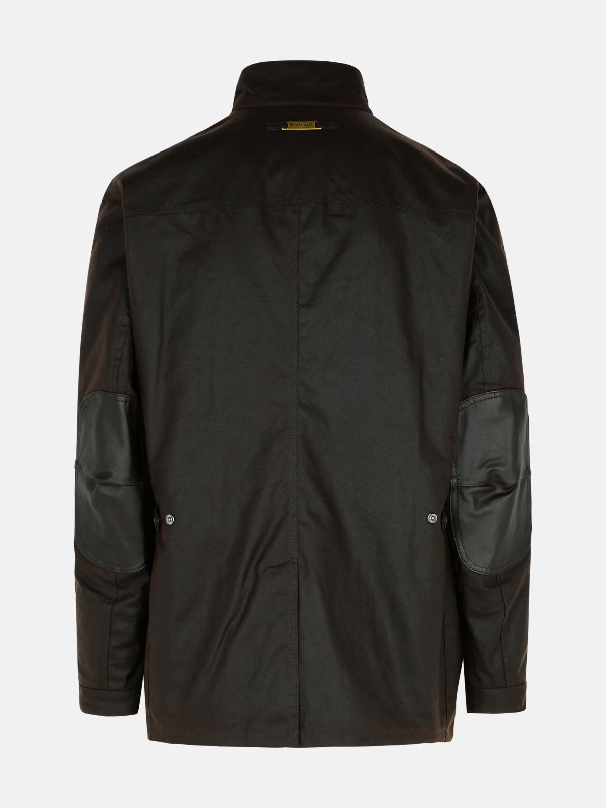 'OGSTON' BROWN WAXED COTTON JACKET - 3
