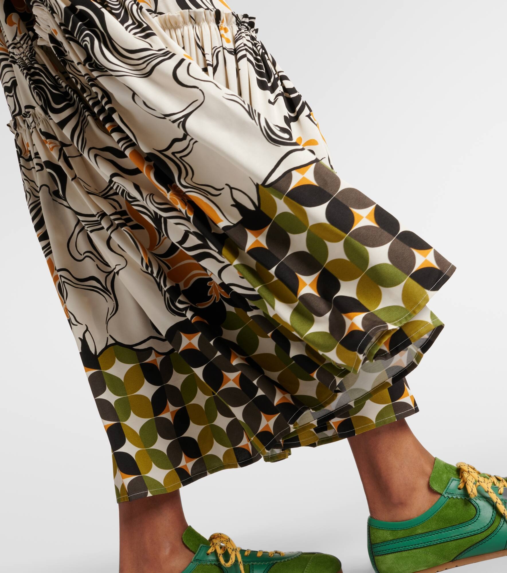 Printed satin maxi dress - 5