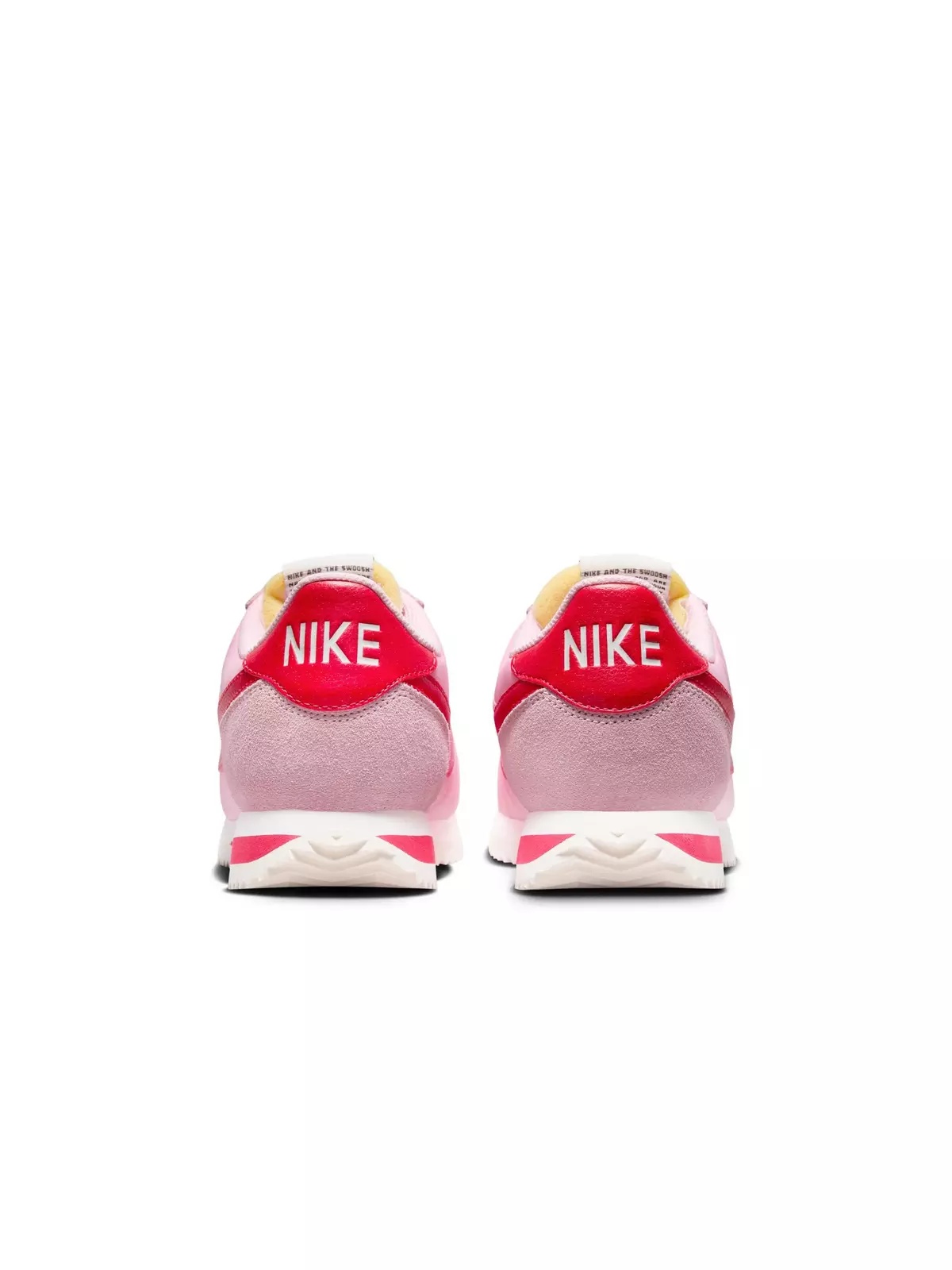 Cortez Textile "Med Soft Pink/Fire Red/Sail/Team Orange" Women's Shoe - 6