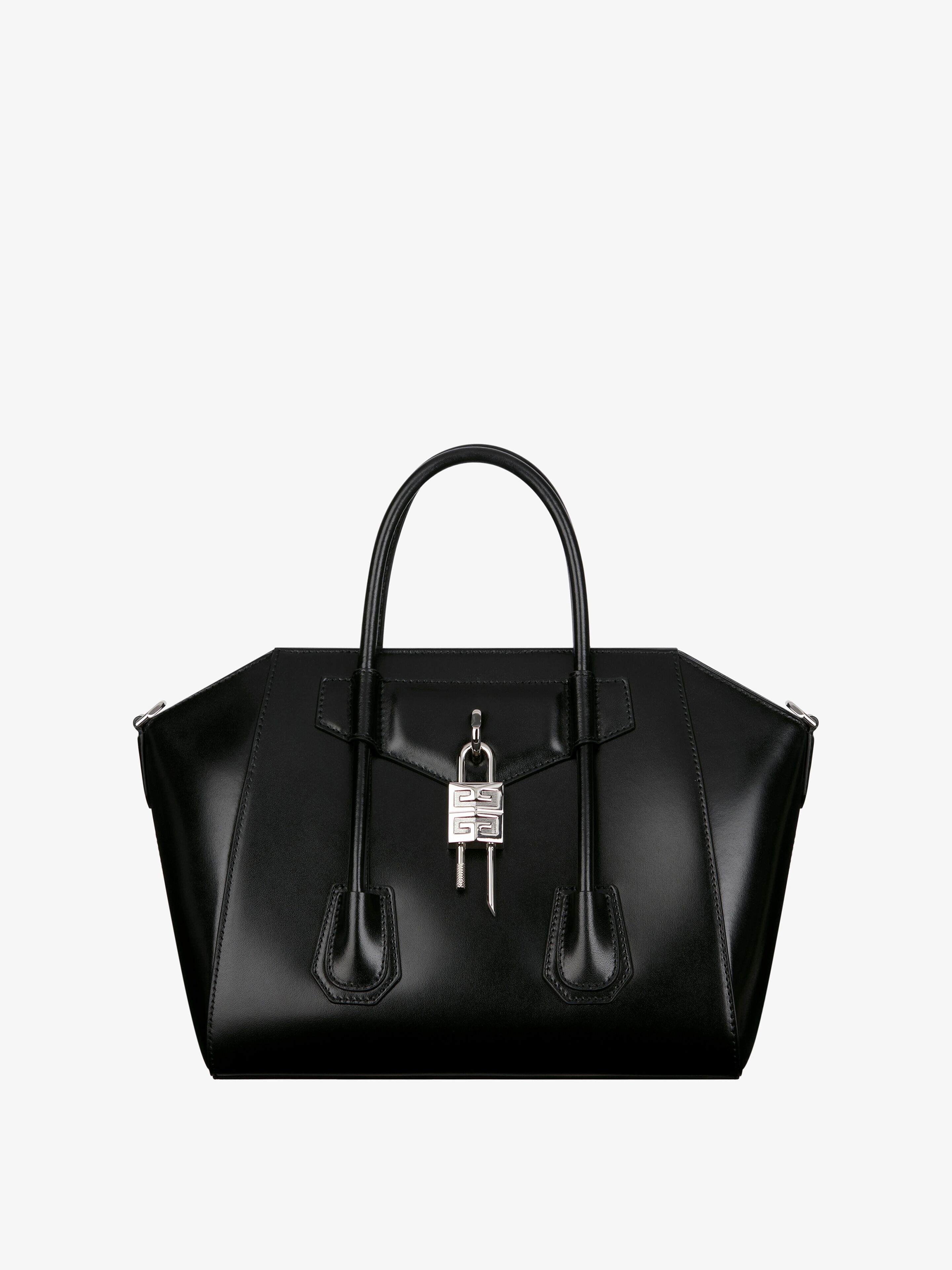 SMALL ANTIGONA LOCK BAG IN BOX LEATHER - 1
