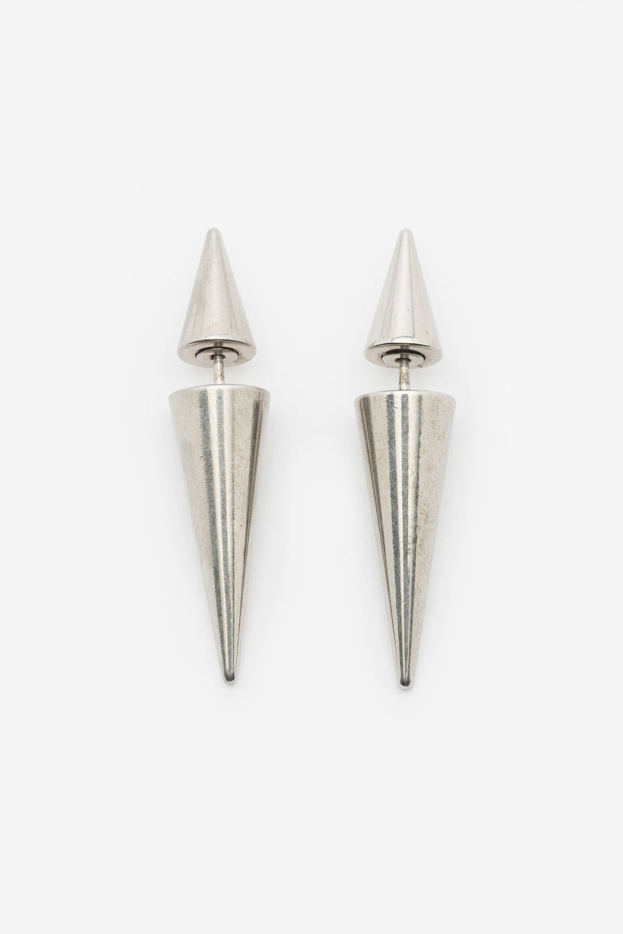 Acne Studios Spike Earrings in Silver | notreshop | REVERSIBLE