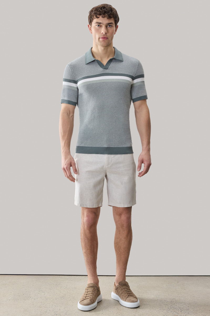 ROBERT BARAKETT Rourke Open Collar Sweater Polo outlook