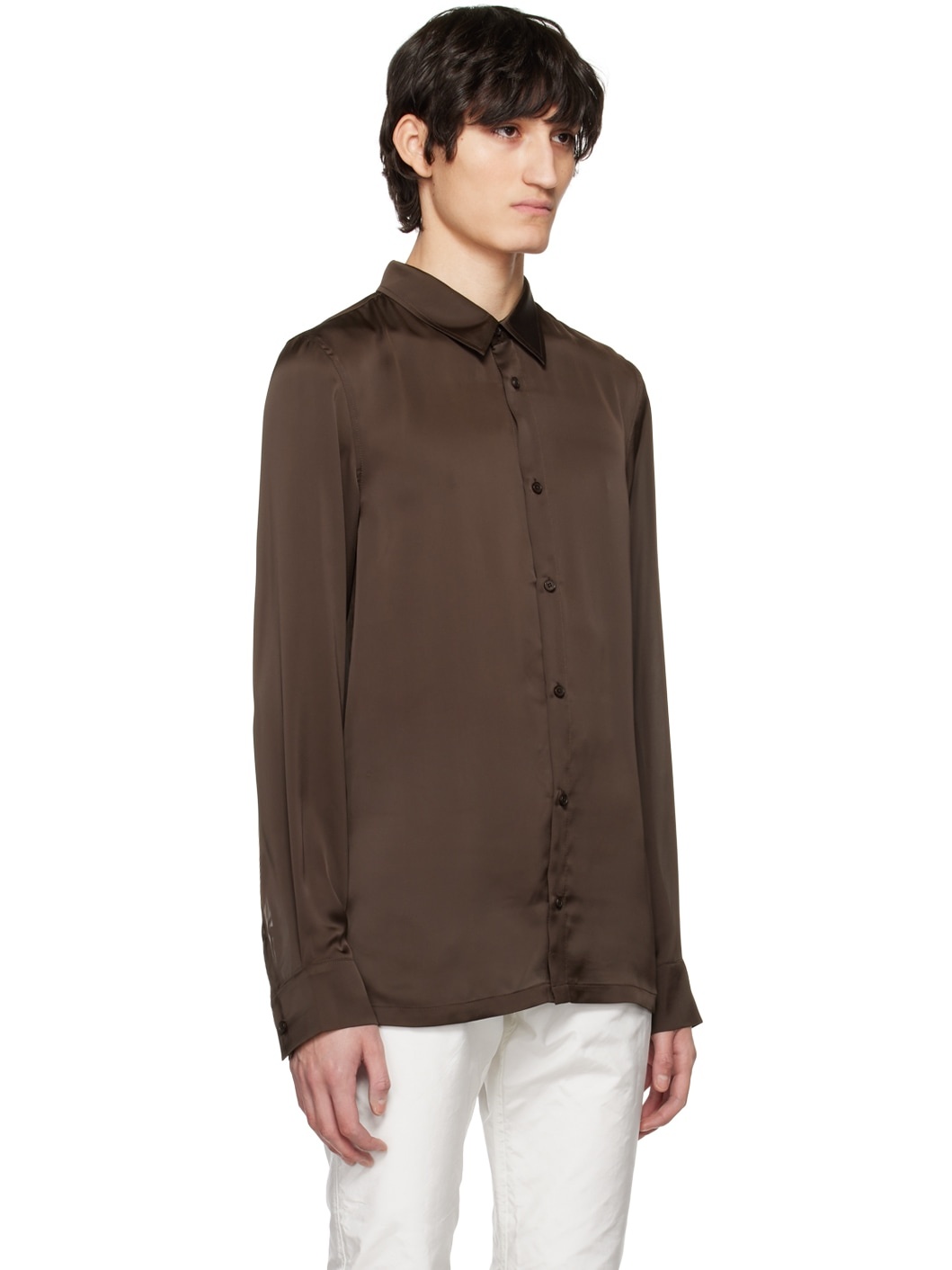 Brown Semi-Sheer Shirt - 2