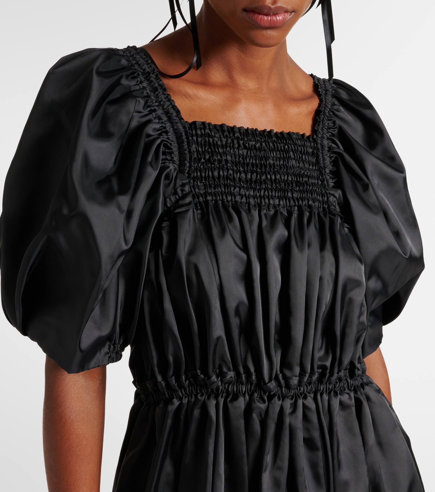 Shirred midi dress - 4