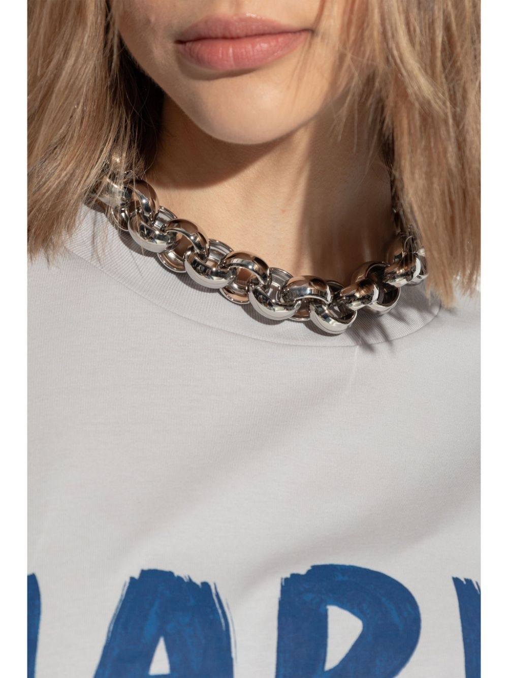 crystal-embellished choker chain necklace - 2