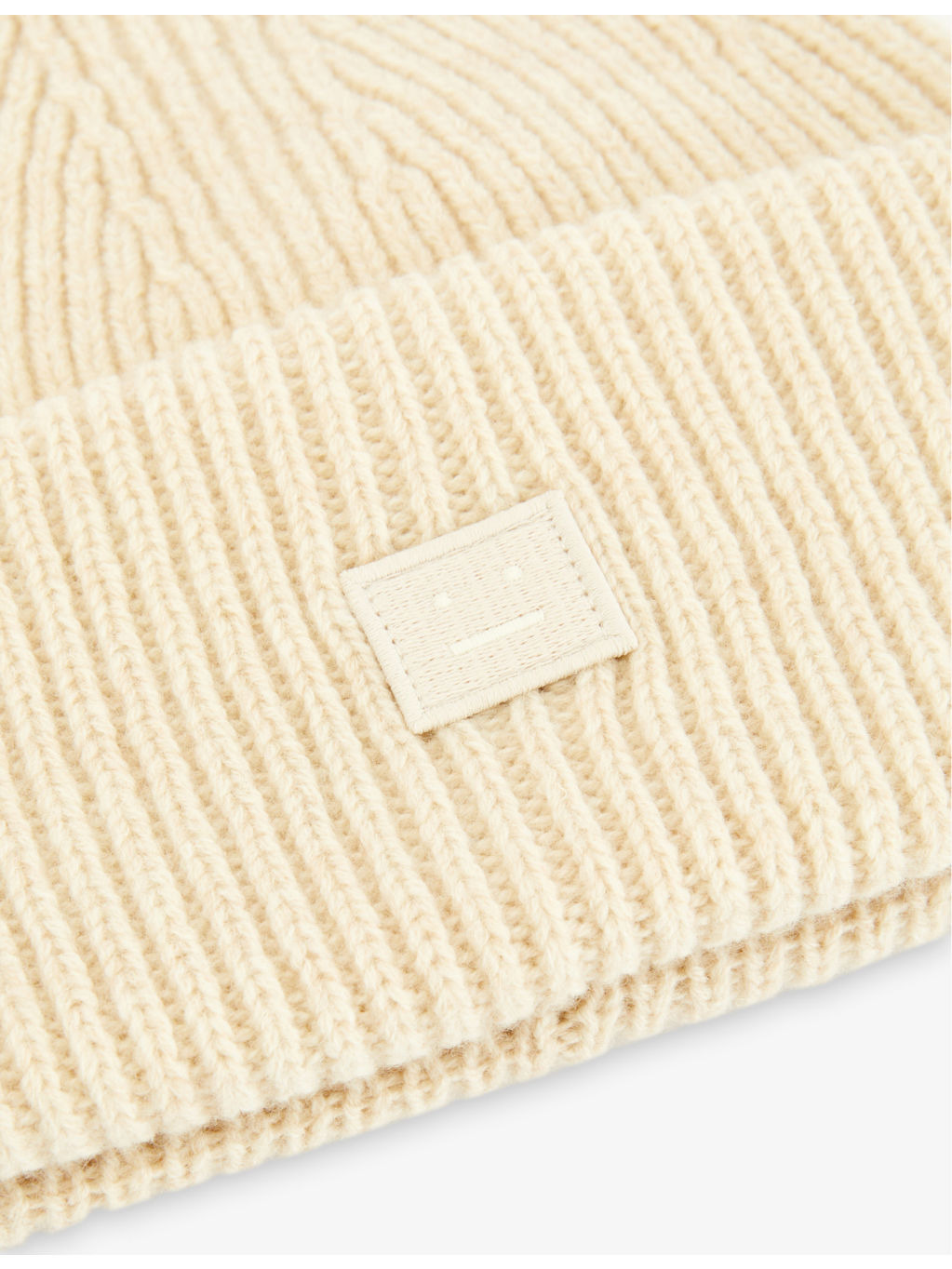 Pansy logo-patch wool beanie hat - 2