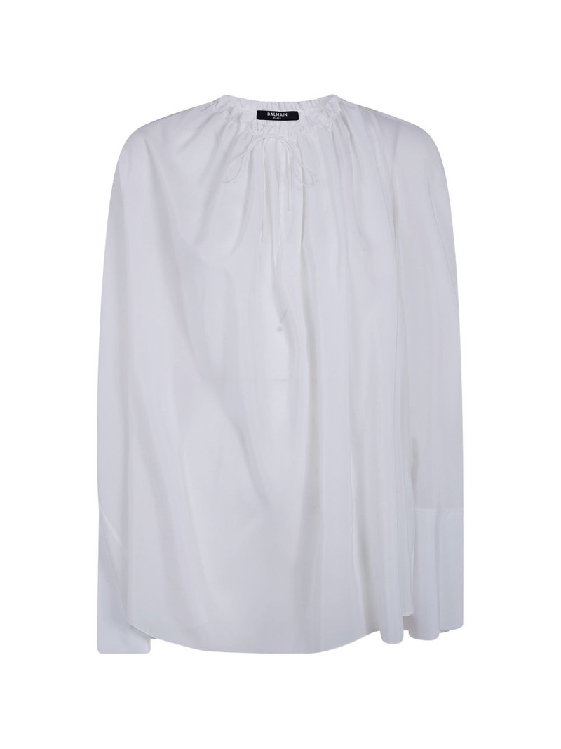 gathered-neck blouse 1