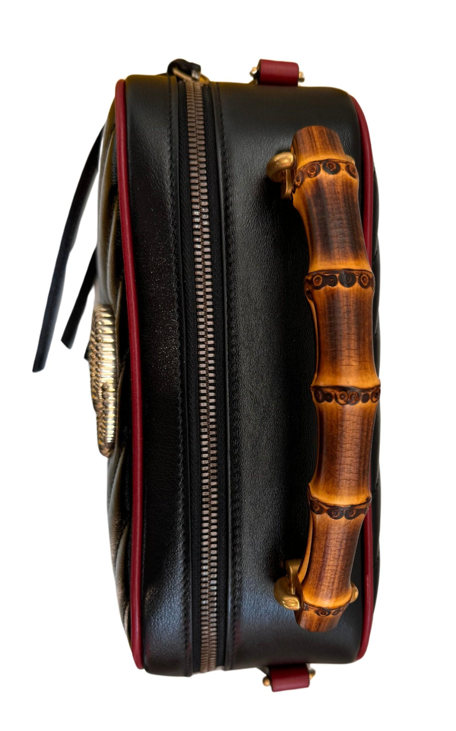 GG Marmont Matelassé Bamboo Handle Shoulder Bag - 5