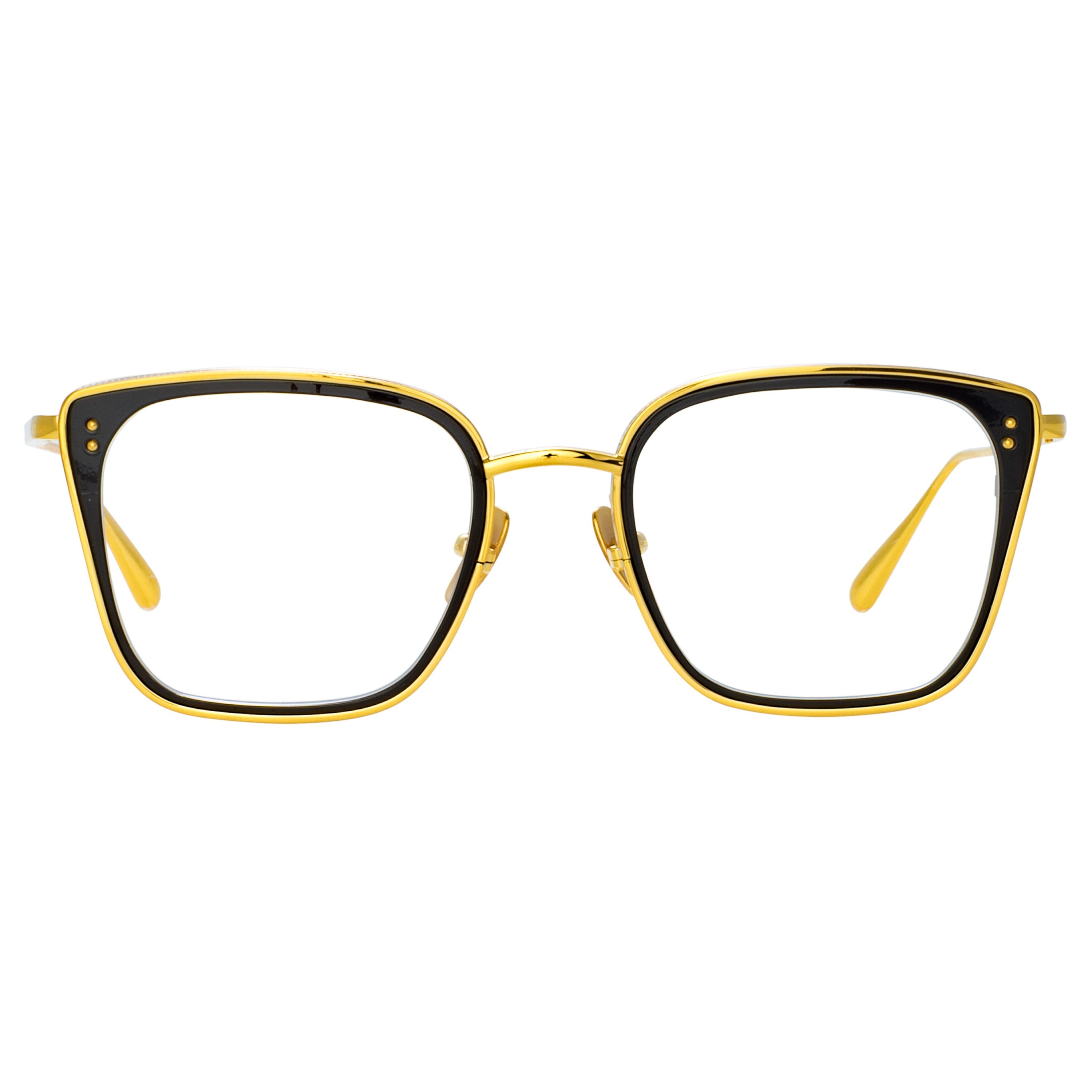 HANS SQUARE OPTICAL FRAME IN YELLOW GOLD - 1