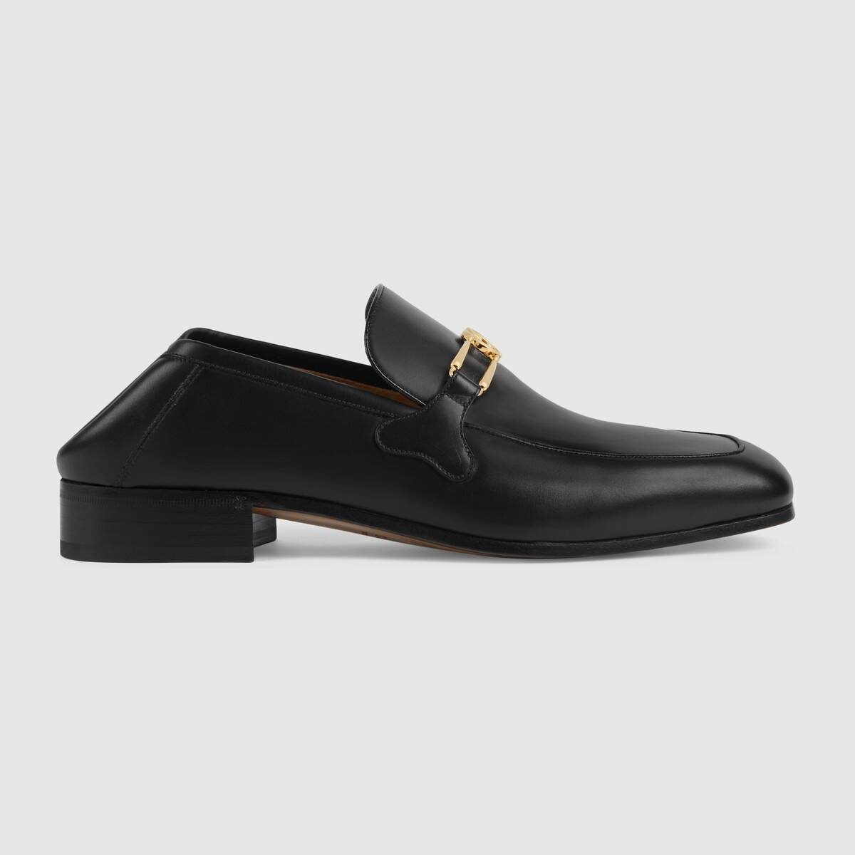 Leather loafer with Interlocking G - 1