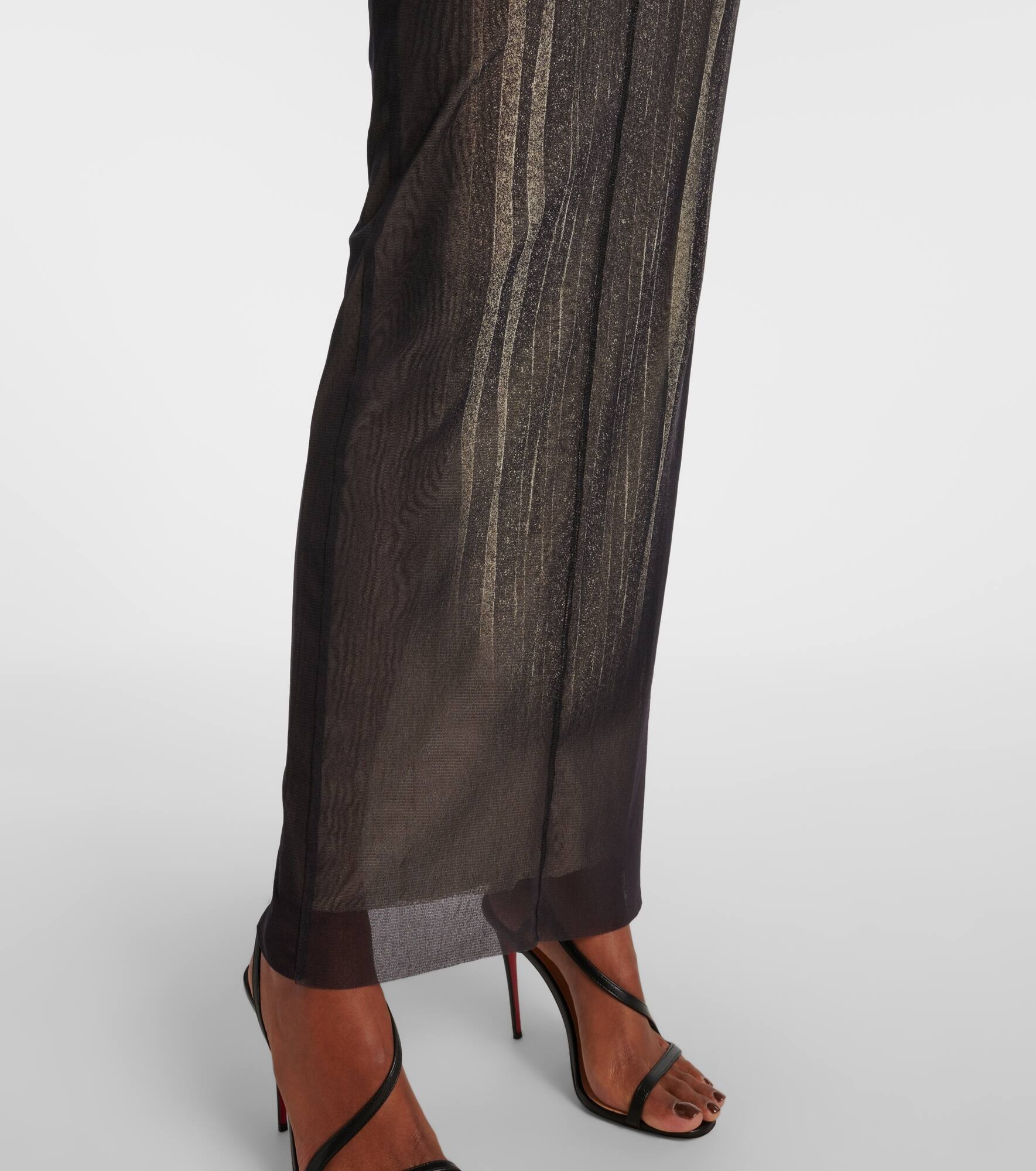 Spiral mesh maxi dress - 6