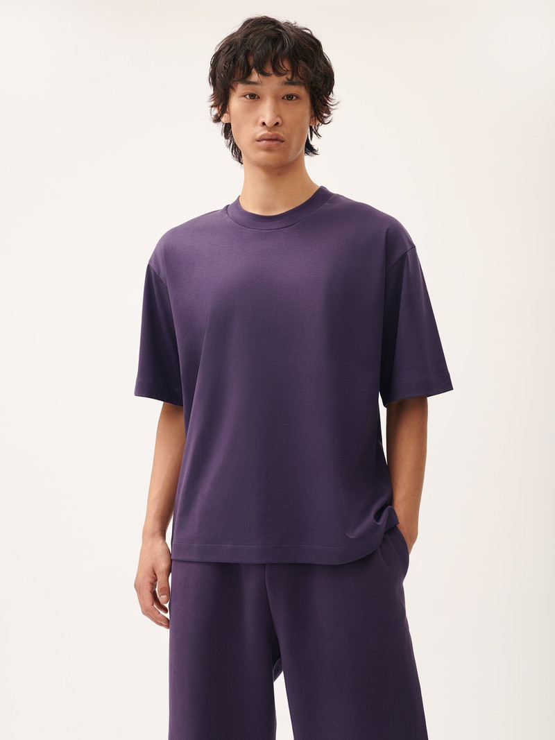 PANGAIA Mens DNA Oversized T-Shirt - Blackberry outlook