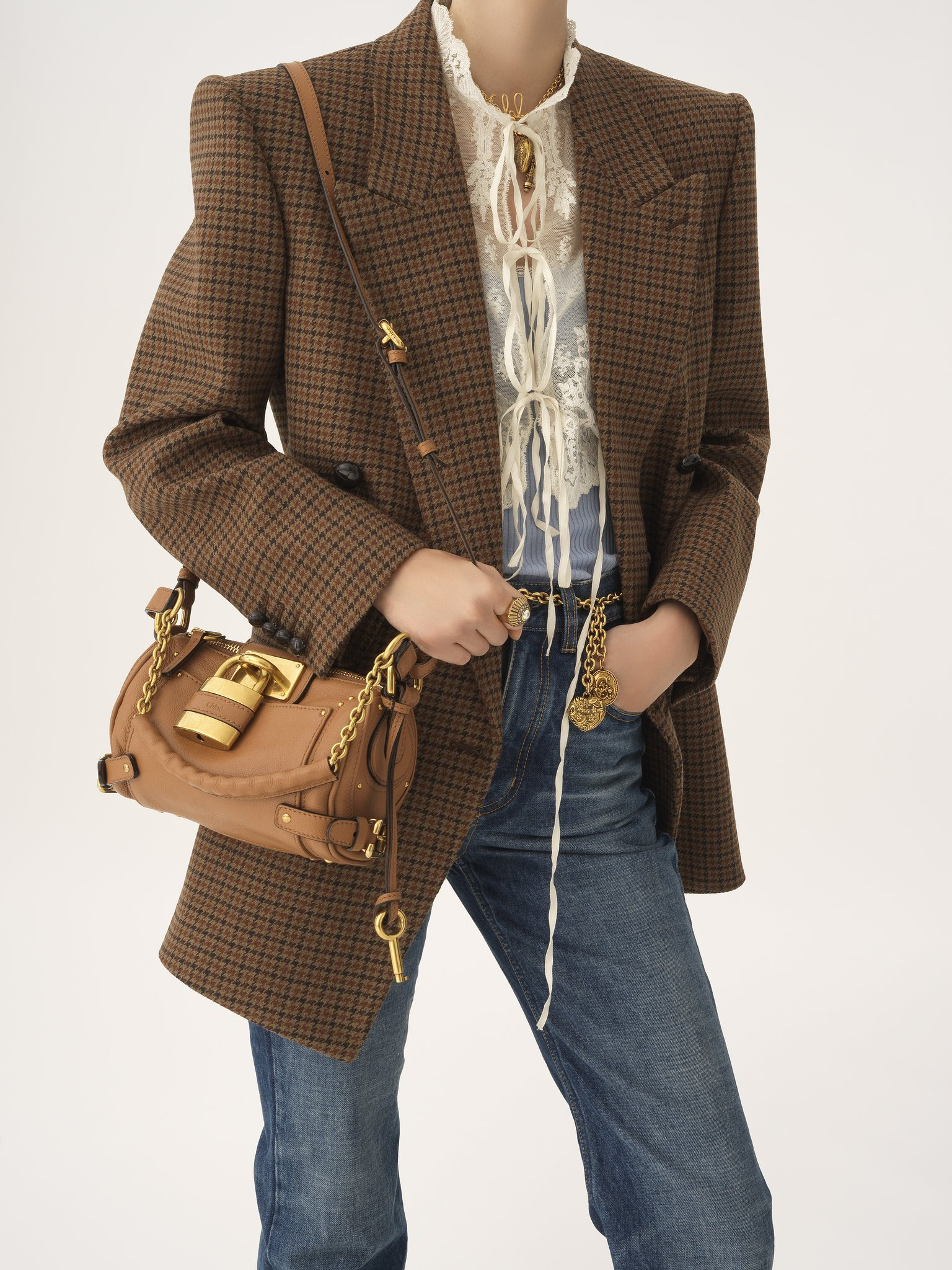SMALL PADDINGTON CHAIN BAG IN GRAINED LEATHER - 2